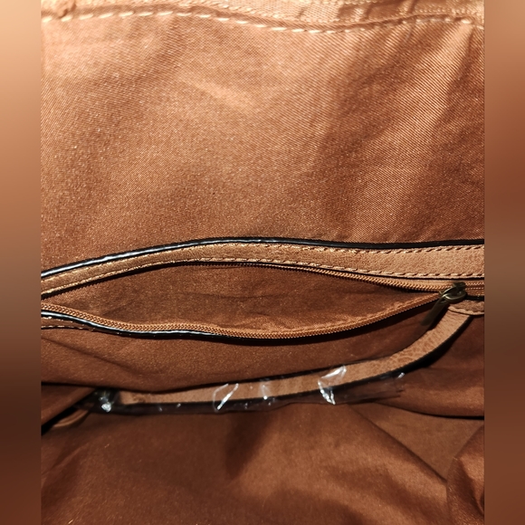 NWOT Patchwork Brown Slouchy Purse - Picture 10 of 14